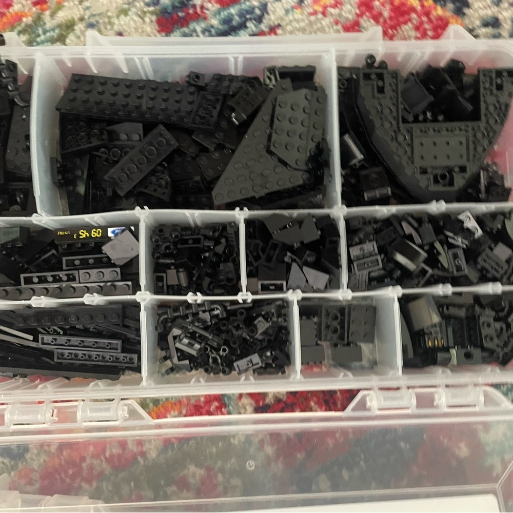 Lego Building Set - Black and Gray Blocks